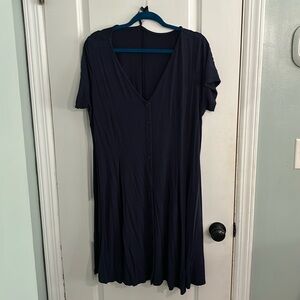 ASOS Curve Navy Skater Dress